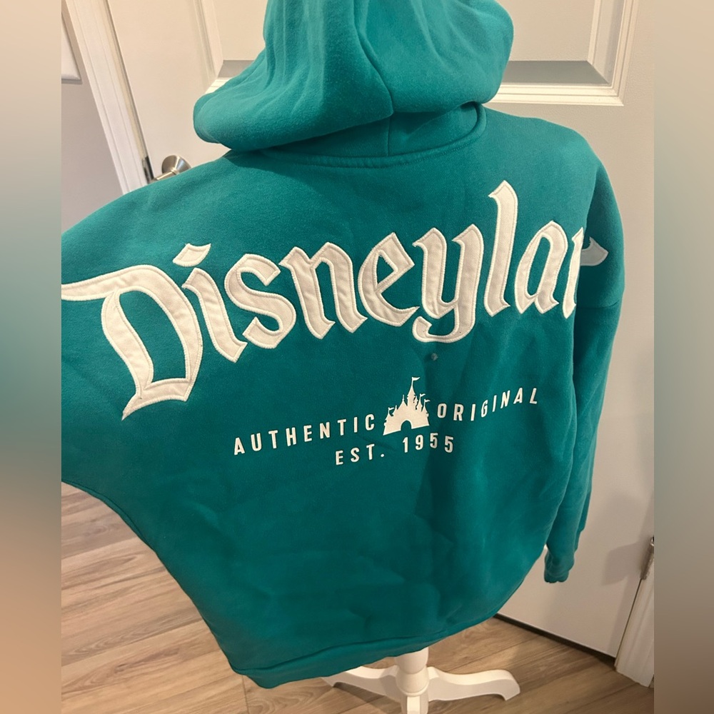 TEAL - MEDIUM - Zip Up - DISNEYLAND Hoodie - worn twice!!
